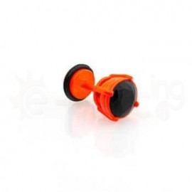 Πορτοκαλί σκουλαρίκι με μαύρο ζιργκόν 8mm 50358