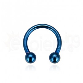 Blue Circular Baebell 8mm Surgical Steel 316L 59885